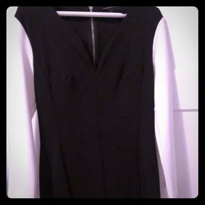 Sexy black dress with white sleeves